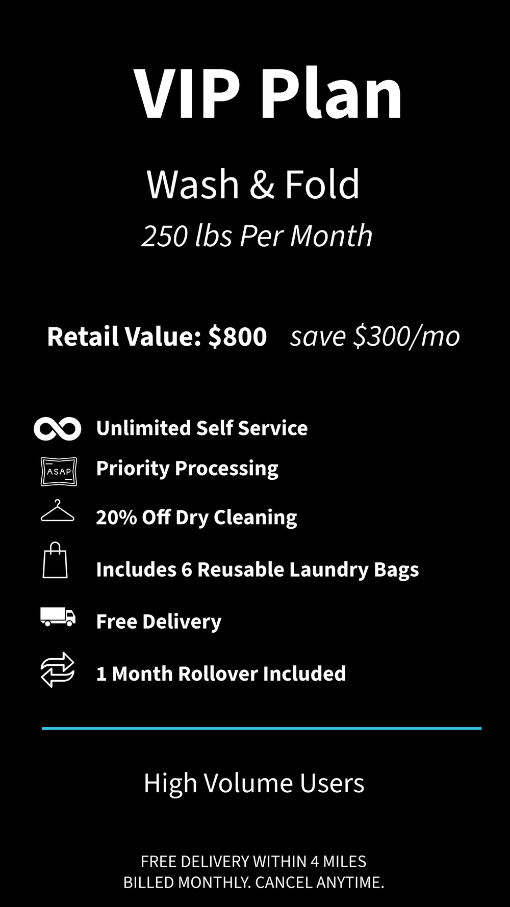 VIP Plan Laundry Service in Brighton, Boston MA