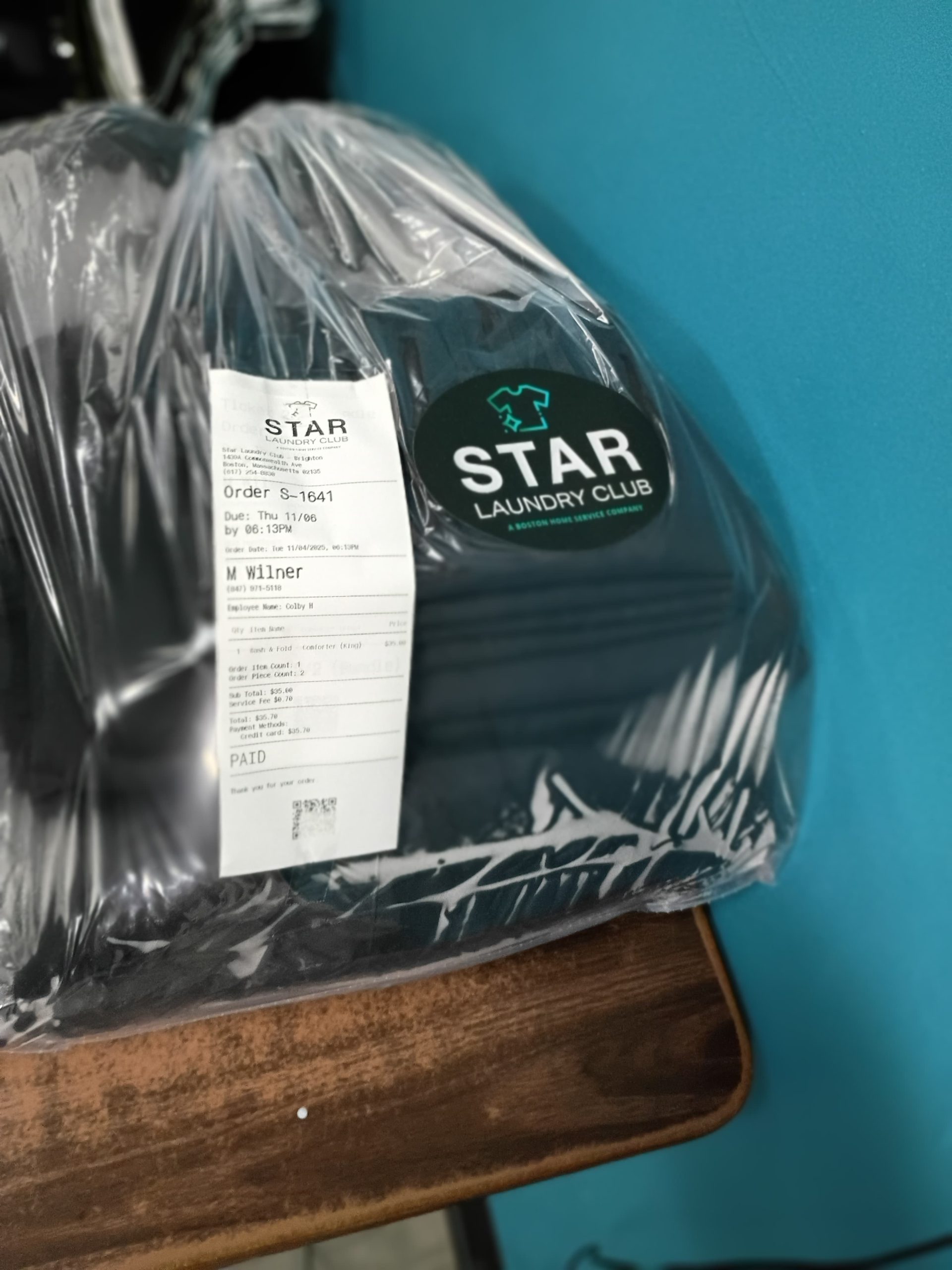 Same day laundry service near 02460 Massachusetts at Star Laundry Club